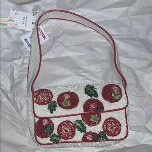 VIRAL Beaded Tomato Shoulder Bag